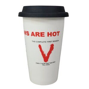 Comic Con TV Travel Mug Vampire Diaries V Human Target 2010 Silicone Lid 12oz